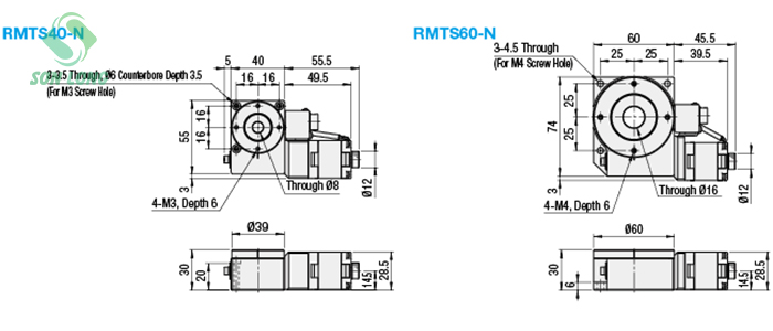 Motorized Rotary Stages RMTS40-N/RMTS60-N