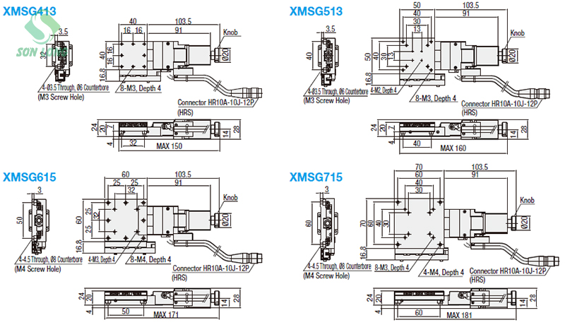 Trục X XMSG413/XMSG531/XMSG615/XMSG715/XMSG430/XMSG530/XMSG650/XMSG750