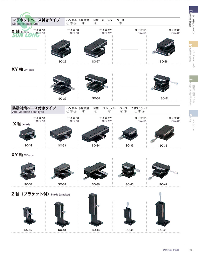 Semi-Order Stage (Anti-Vibration Base Type XY Axis)