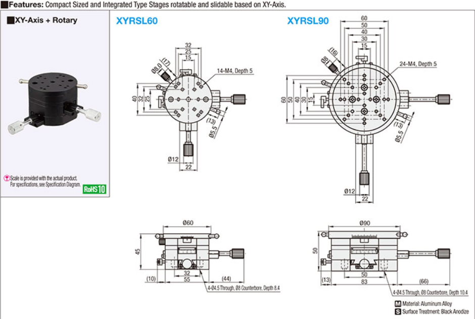 [High Precision] XY-Axis, Rotary